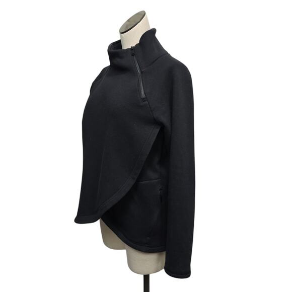 Athleta Sweatshirt Womens Size Small Cozy Karma Asym 1/4 Zip Pullover Athleisure - Picture 7 of 9